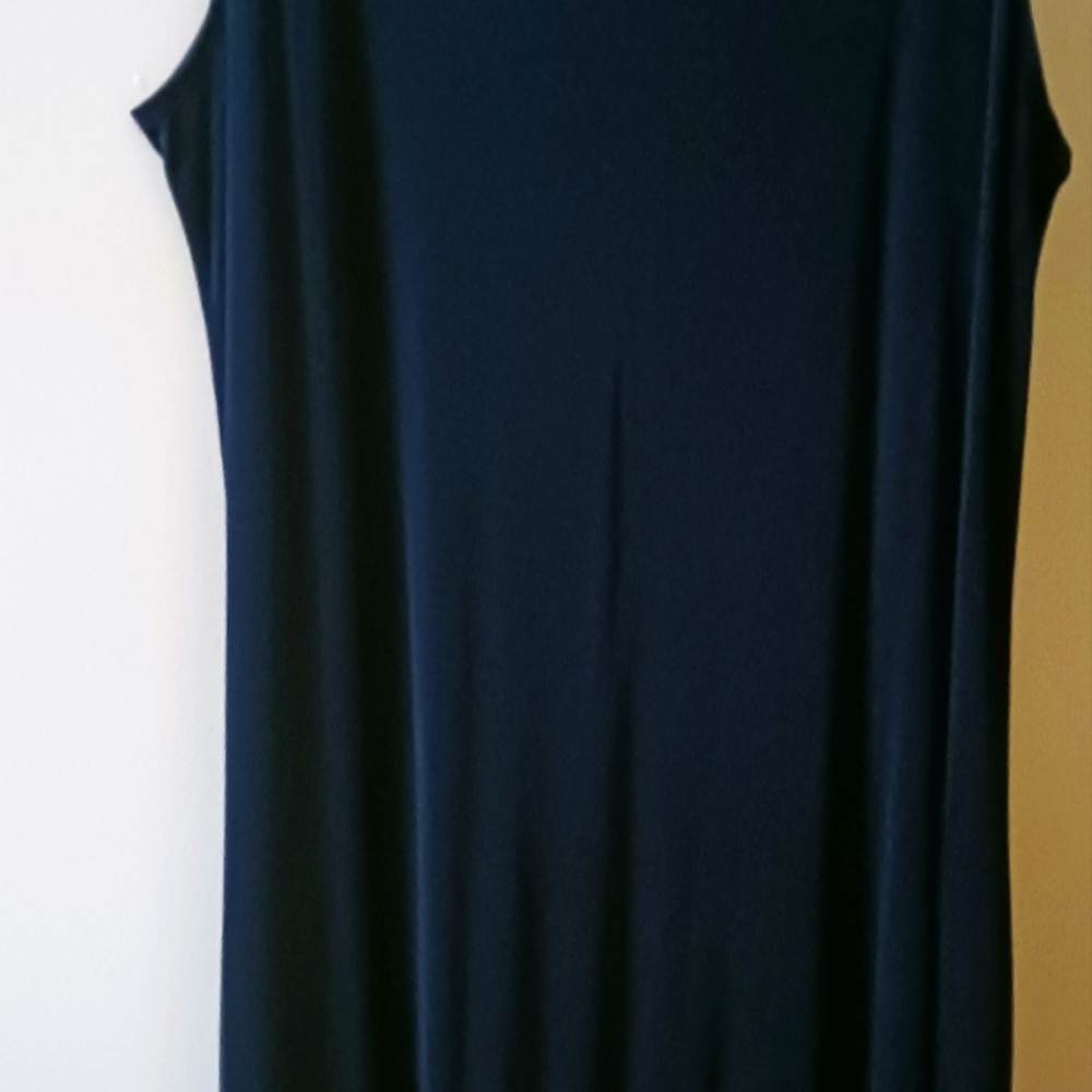 C i t i k n i t-QVC sleeveless dress, 2x navy blue spandex, knee length